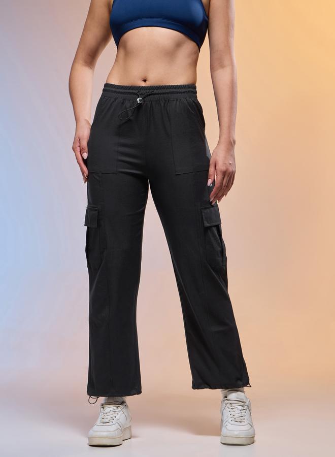 Technosport Women Solid Slim Fit Sports Cargo Track Pants - Image 5